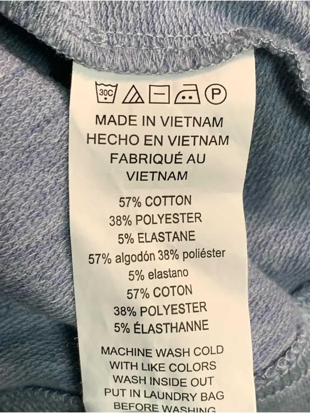 Michael Kors Lace-Up Hoodie Sweatshirt in Light Blue — Size XL
